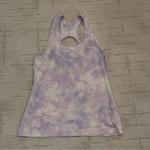 Athleta nitro lilac Purple Tie-Dye Tank Top keyhole back size M